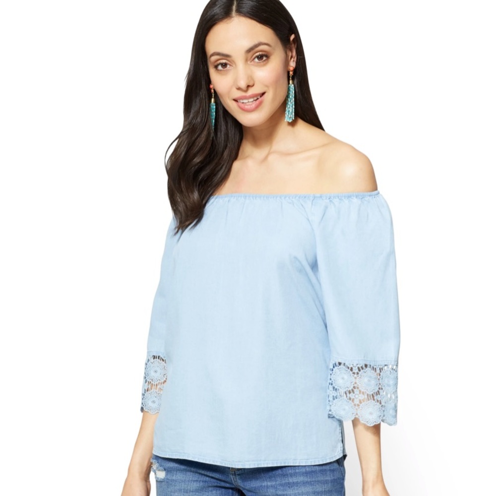 New York & Company Off the Shoulder Blouse